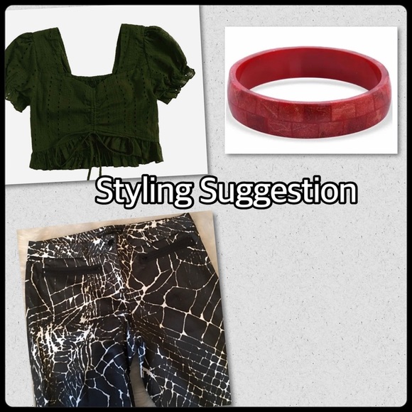 Yansi Fugel Crackle Print Pants - Picture 7 of 11